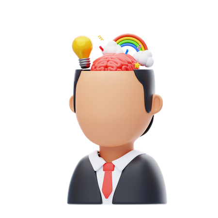 Pensamento criativo  3D Icon