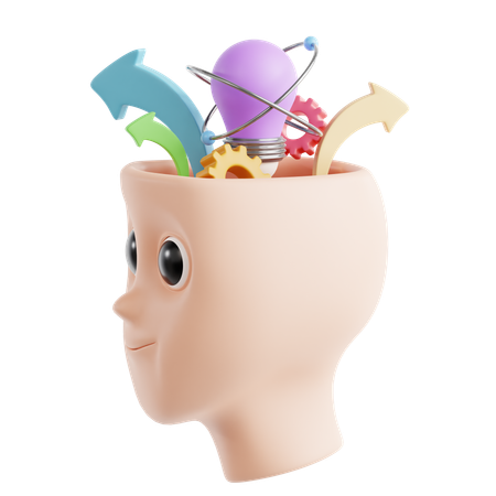 Pensamento crítico  3D Icon