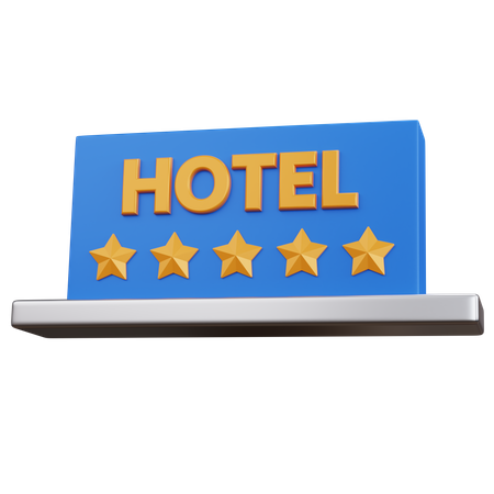 Hotel de bordo com cinco estrelas  3D Icon