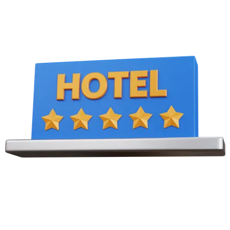 Hotel de bordo com cinco estrelas  3D Icon