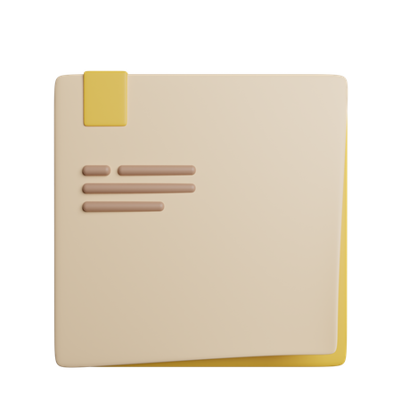 Note collante  3D Icon