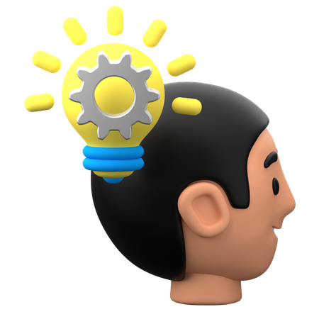 Pensée créative 3D Icon