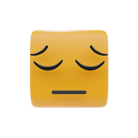 Pensive Face Emoji  3D Icon