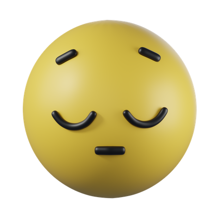 Pensive Face Emoji  3D Icon