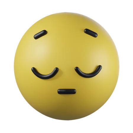 Pensive Face Emoji  3D Icon