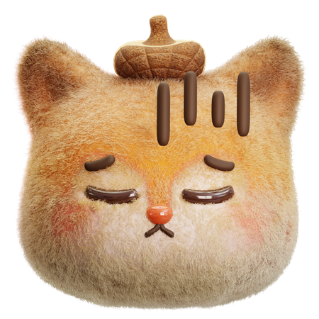 Pensive Squirrel  3D Icon