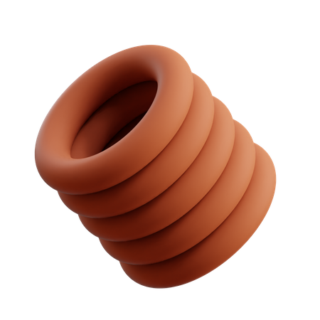 Penta Stacked Rings  3D Icon