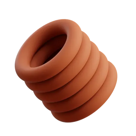 Penta Stacked Rings  3D Icon