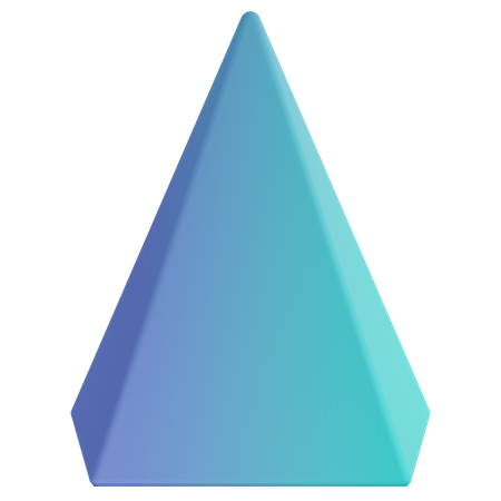 Pentagon Pyramid 3D Icon