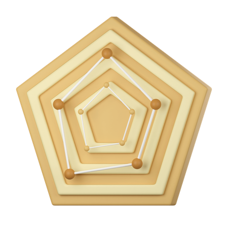 Pentagone Gride  3D Icon