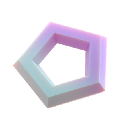 Forma abstracta del pentágono  3D Icon