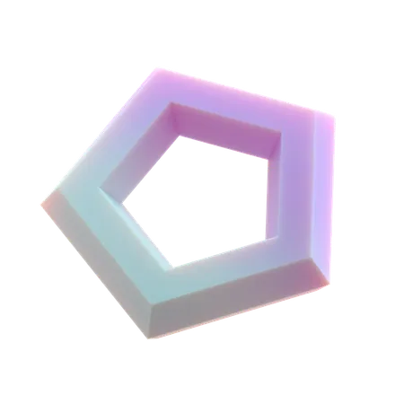 Forma abstracta del pentágono  3D Icon