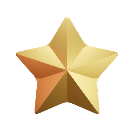 Pentagram Star  3D Illustration