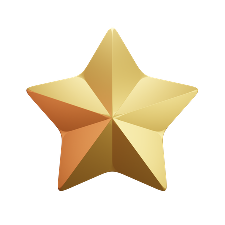 Pentagram Star 3D Illustration