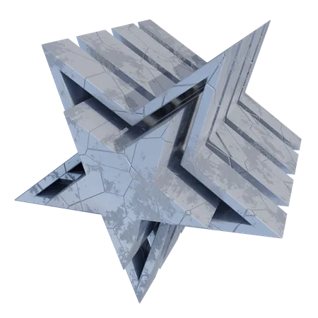 Pentagrammic Prism  3D Illustration