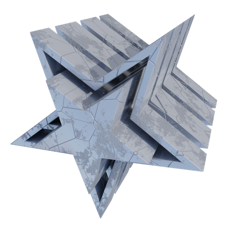 Pentagrammic Prism 3D Illustration