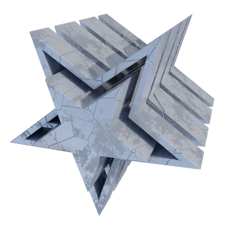 Pentagrammic Prism 3D Illustration