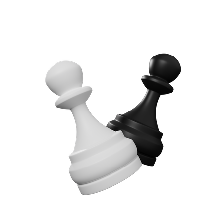 Peões de xadrez  3D Illustration