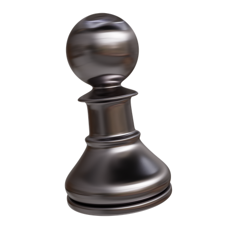 Peón de ajedrez de metal  3D Icon