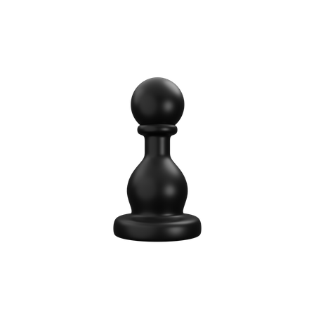 Peón negro  3D Icon