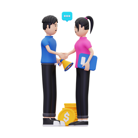 People doing affiliate marketing  3D Icon