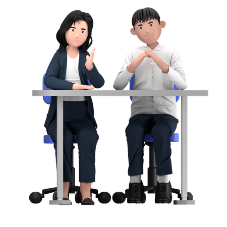 People doing Business Meeting  3D Illustration