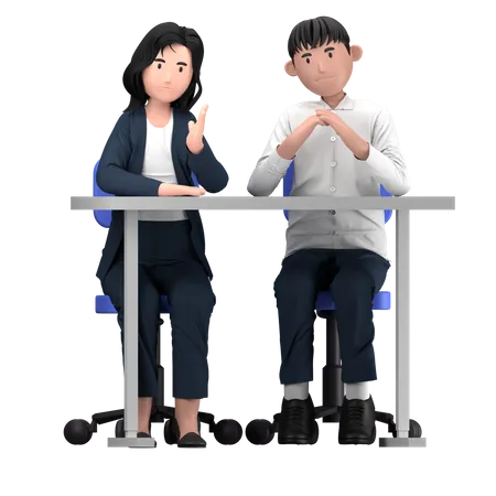 People doing Business Meeting  3D Illustration