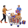 shopping reward 3d logo
