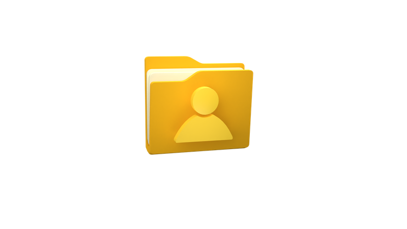 People Folder  3D Icon