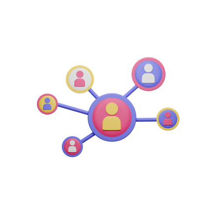 People Network  3D Illustration