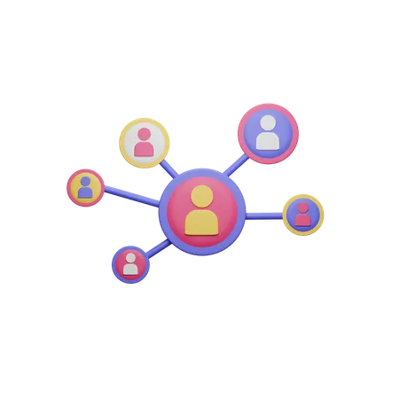 People Network  3D Illustration