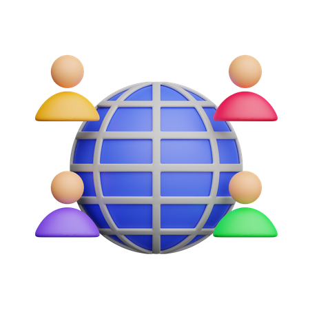 People Network 3D Icon