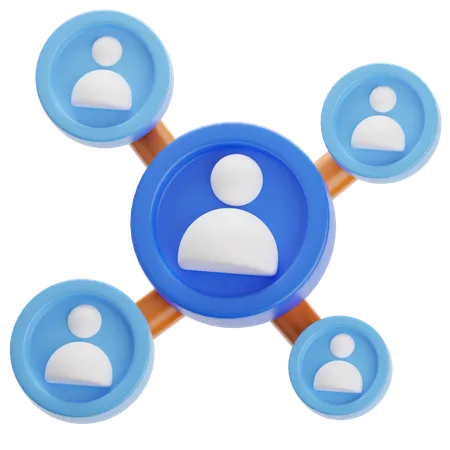 People Networking  3D Icon