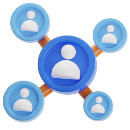 People Networking  3D Icon