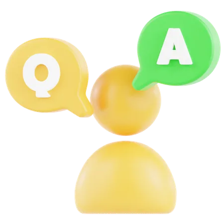 People Q And A  3D Icon