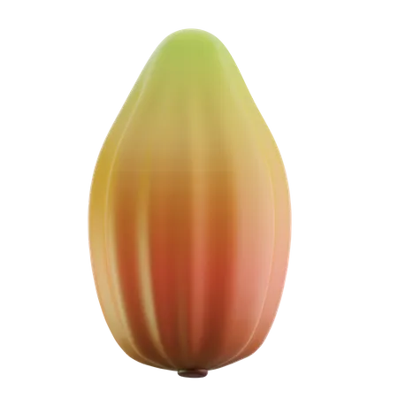 Pepaya Fruit 3 D Illustration 3D Icon