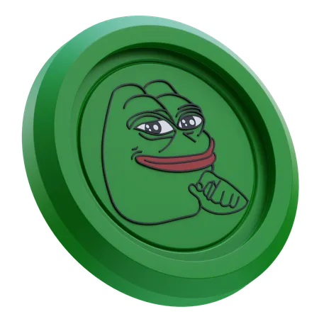 Pepe Cryptocurrency  3D Icon