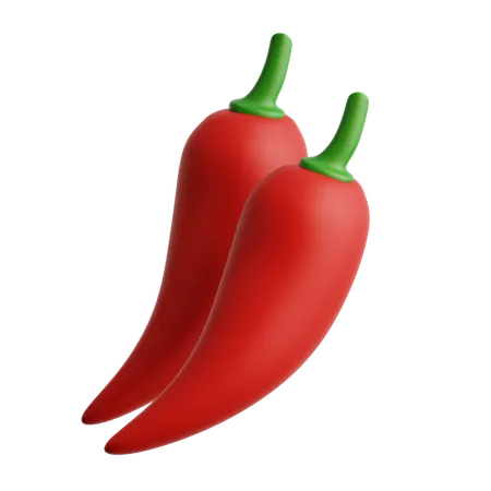 Chili rosso  3D Icon