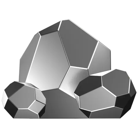 Pépite d'argent  3D Icon