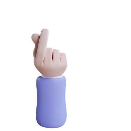 Pequeno gesto de amor com a mão  3D Icon