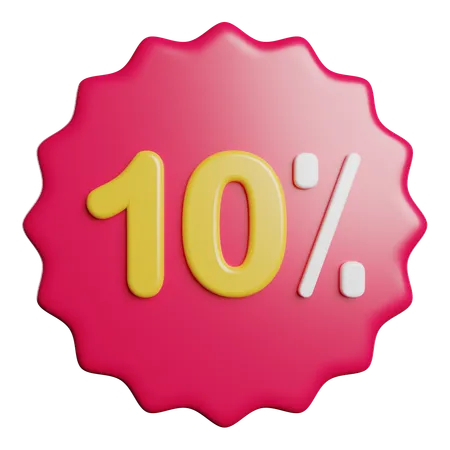 10 Percent Discount Business 3D Icon