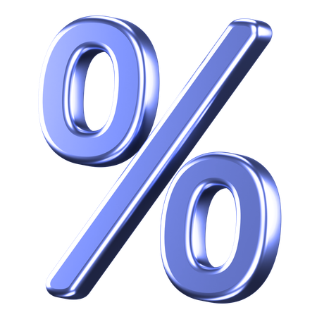 Percent  3D Icon