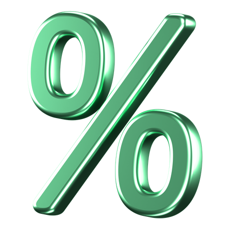 Percent  3D Icon