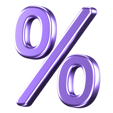Percent  3D Icon