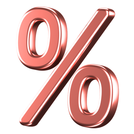 Percent  3D Icon