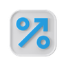 percent 3d icon