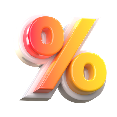 Percent  3D Icon