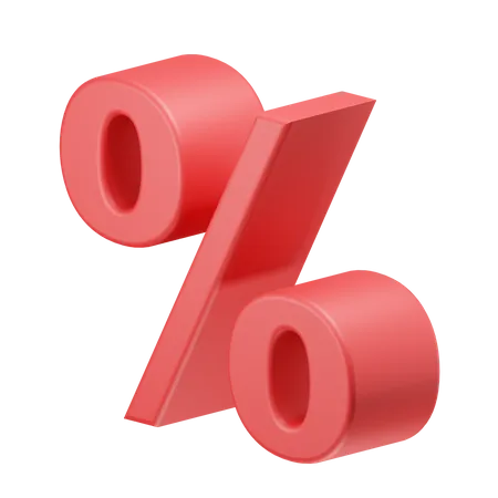 Percent  3D Icon