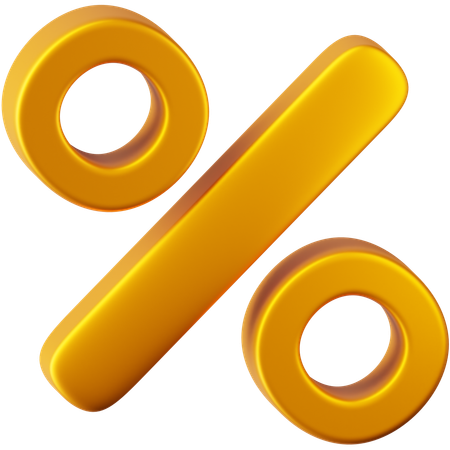 Percent  3D Icon