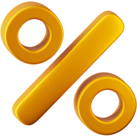 Percent  3D Icon